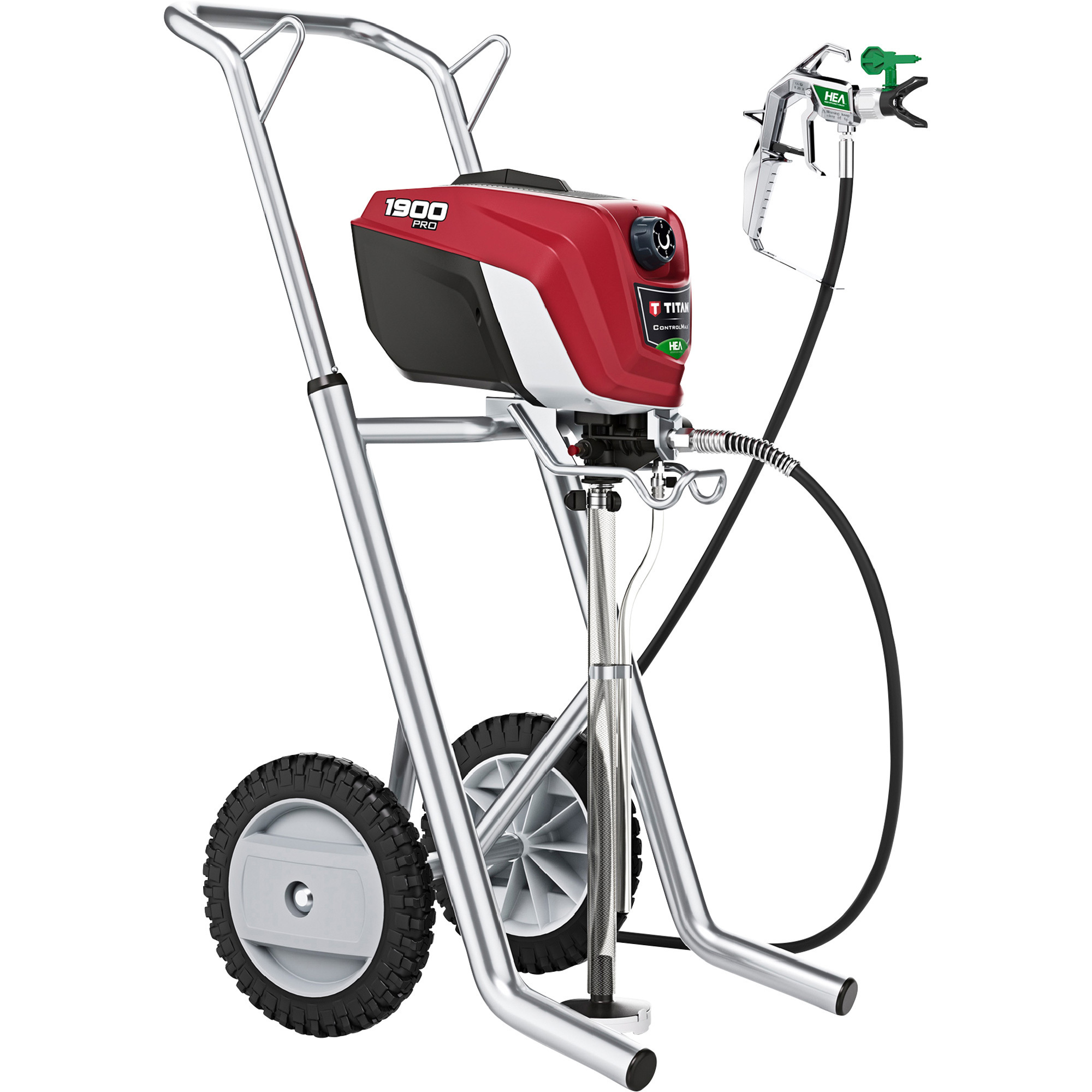 Titan ControlMax 1900 PRO HE Airless Spray Paint Gun, 0.7 HP, 110V, 10 Amp, 1600 PSI, Model# 0580008